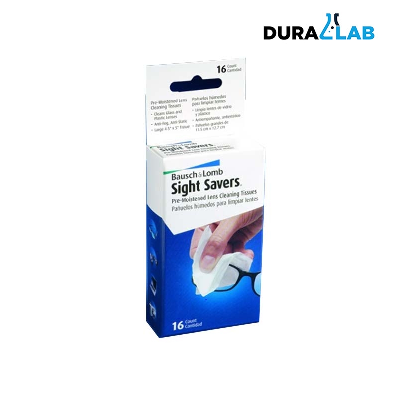 Bausch & Lomb 1502GM Pre-Moistened Anti-Fog Anti-Static Lens Cleaning Tissues x 16