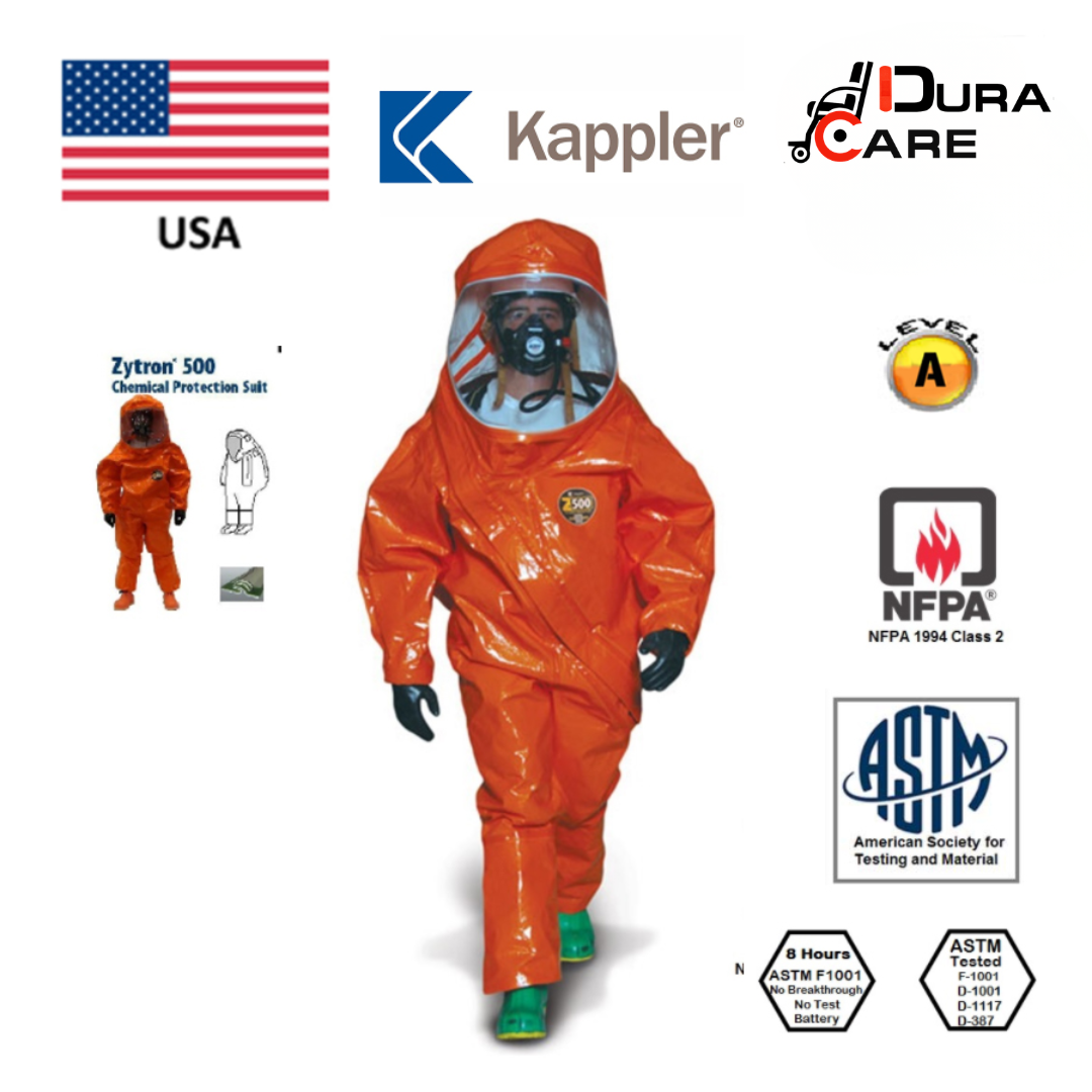 KAPPLER Zytron 500 Z5H581 Z5H583 Vapor Total Encapsulating Level A Chemical Suit Orange