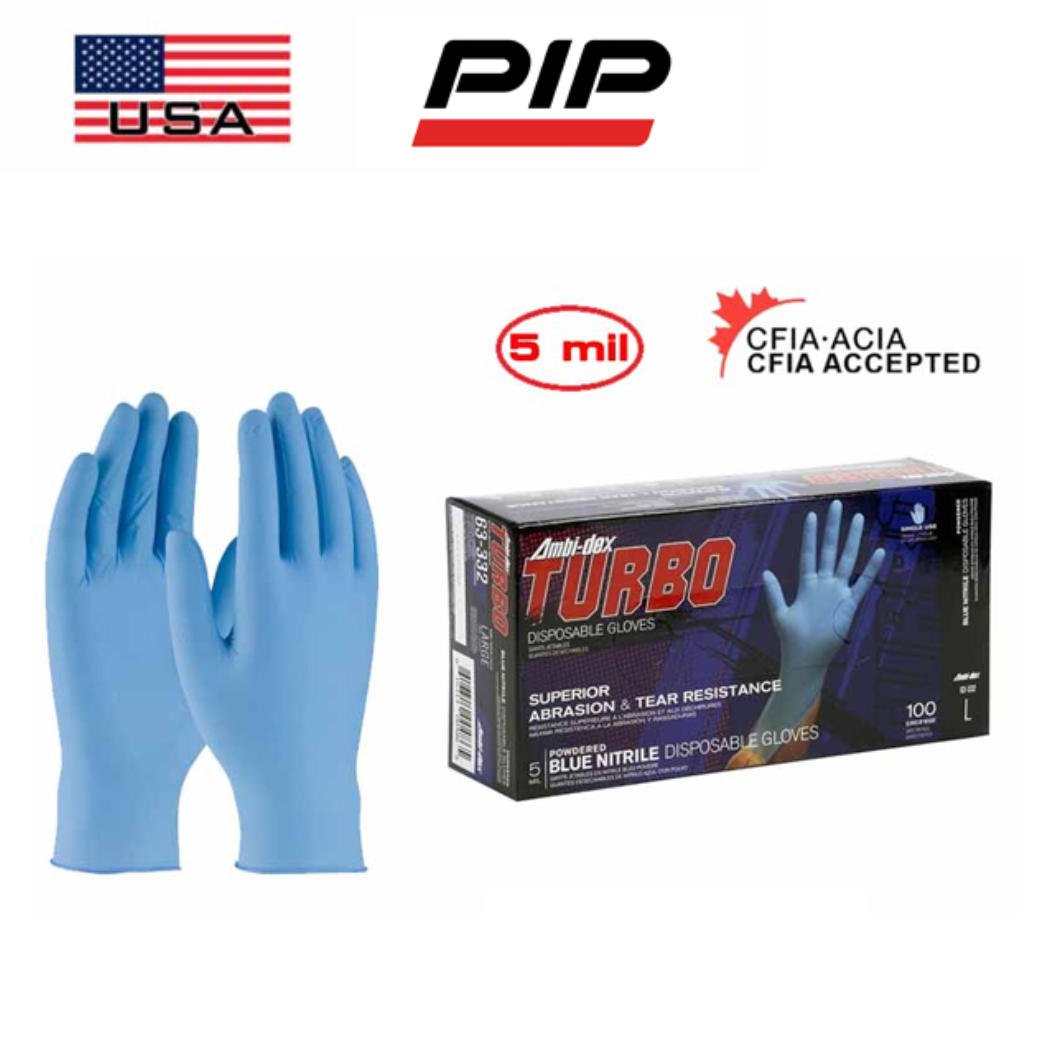 PIP AMBI-DEX 63-332PF Nitrile Glove, Powder Free wTextured Grip x100