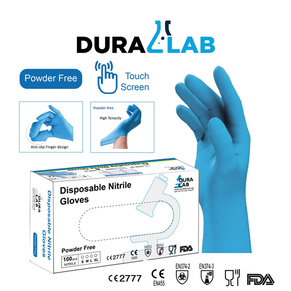 DURALAB-Disposable-Nitrile-Glove-Powder-Free-Blue-X100-Pcs_Box-Size-M-XL